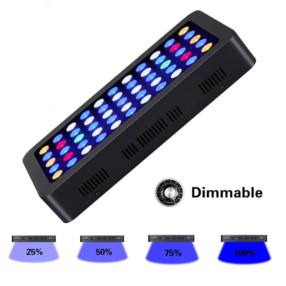 165W LED Aquariums Light Dimma - Marine Coral ulasan dan harga