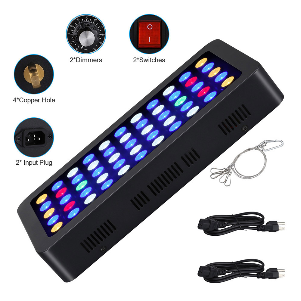 165W LED Aquariums Light Dimma - Marine Coral ulasan dan harga